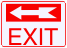 Exit Sign with Left Arrow Self Stick Vinyl Decal From Street Sign USA