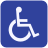 Disabled Symbol Self Stick Vinyl Decal From Street Sign USA