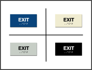 Exit - Emergency Exit ADA/Braille Sign