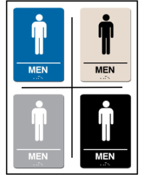 Men's Restroom Lavatory ADA/Braille Sign