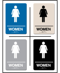 Women's Restroom Lavatory ADA/Braille Sign