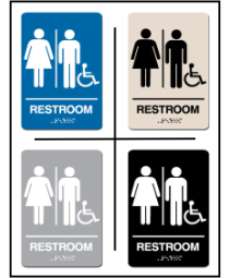 Men - Women Restroom w/ Wheel Chair Symbol