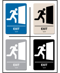 Exit - Emergency Exit ADA/Braille Sign