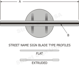 © Street Sign USA Heavy Duty 2-3/8" Pipe Post Bracket For Street Name Signs Data Spec