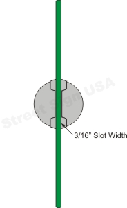© Street Sign USA Economy 2-3/8" Pipe Post Bracket For Street Name Signs Data Spec