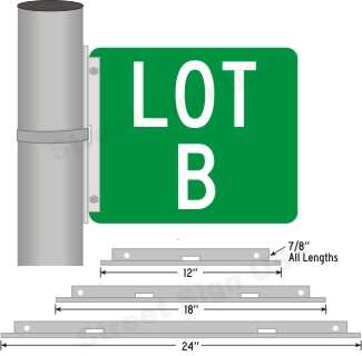 © Street Sign USA 12" x 18" x 24" Wing Bracket Data Spec