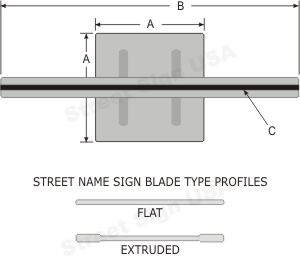 © Street Sign USA Square Post Brackets Data Spec