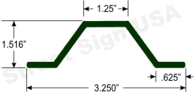 © Street Sign USA 2lb. per foot U Channel Sign Post Data Spec