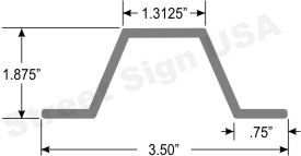 © Street Sign USA 3lb. per foot U Channel Sign Post Data Spec