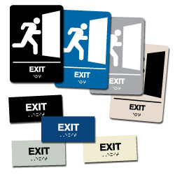 Street Sign USA Braille Exit Sign Assortment