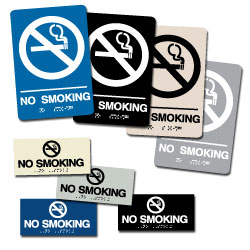 Street Sign USA Braille No Smoking Sign Assortment