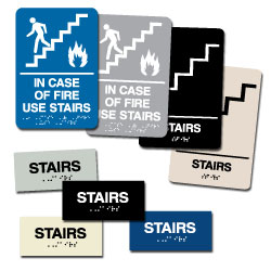 Street Sign USA Braille Stairs Sign Assortment