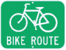 Bike Route Guide Sign For Bike Paths