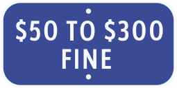 Missouri State Specified Disabled Parking Fine Sign