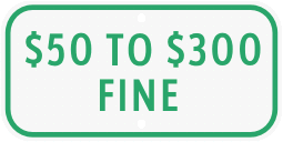 Missouri State Specified Disabled Parking Fine Sign