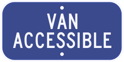 Van Accessible Advisory Sign Plaque