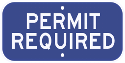 Permit Required Advisory Sign Plaque
