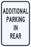 Additional Parking In Rear Sign