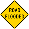Road Flooded Roadway Warning Sign