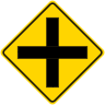 Cross Road Symbol Roadway Warning Sign