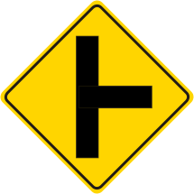 Side Road Symbol Roadway Warning Sign