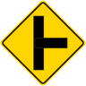 Side Road Symbol Roadway Warning Sign