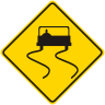 Slippery When Wet Symbol Warning Sign