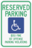 Alabama State Specified Disabled Parking Sign