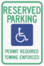 Arkansas State Specified Disabled Parking Sign