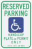 Arizona State Specified Disabled Parking Sign