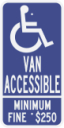 California State Specified Van Accessible Disabled Parking Sign