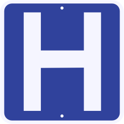 Hospital Symbol Guide Sign