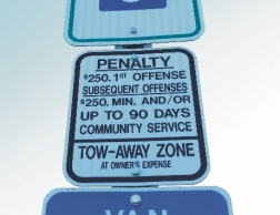 Handicap Parking Penalty Fine Sign From Street Sign USA