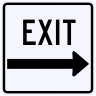 Exit Sign with Right Arrow