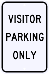 Visitor Parking Only Parking Sign