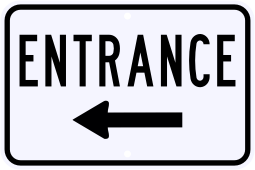 Entrance Sign Left Arrow