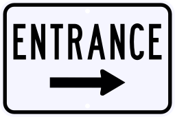 Entrance Sign Right Arrow