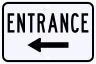 Entrance Sign Left Arrow