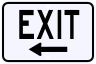 Exit Sign with Left Arrow