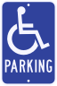 Parking with Handicap Symbol Disabled Sign