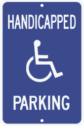 Handicapped Parking with Symbol Disabled Sign