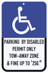Florida (South Florida) State Specified Disabled Parking Sign