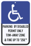 Florida (South Florida) State Specified Disabled Parking Sign