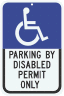 Florida State Specified Disabled Parking Sign