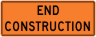 End Construction - Construction Sign