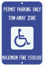 Georgia State Specified Disabled Parking Sign
