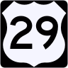M1-4 Customizable U.S. Highway Route Shield - 1 or 2 Digit Number