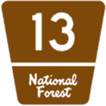 M1-7 Customizable National Forest Route Marker - 1 or 2 Digit Number