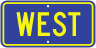 M3-4 West Directional Sign