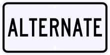 M4-1 Alternate Auxiliary Sign